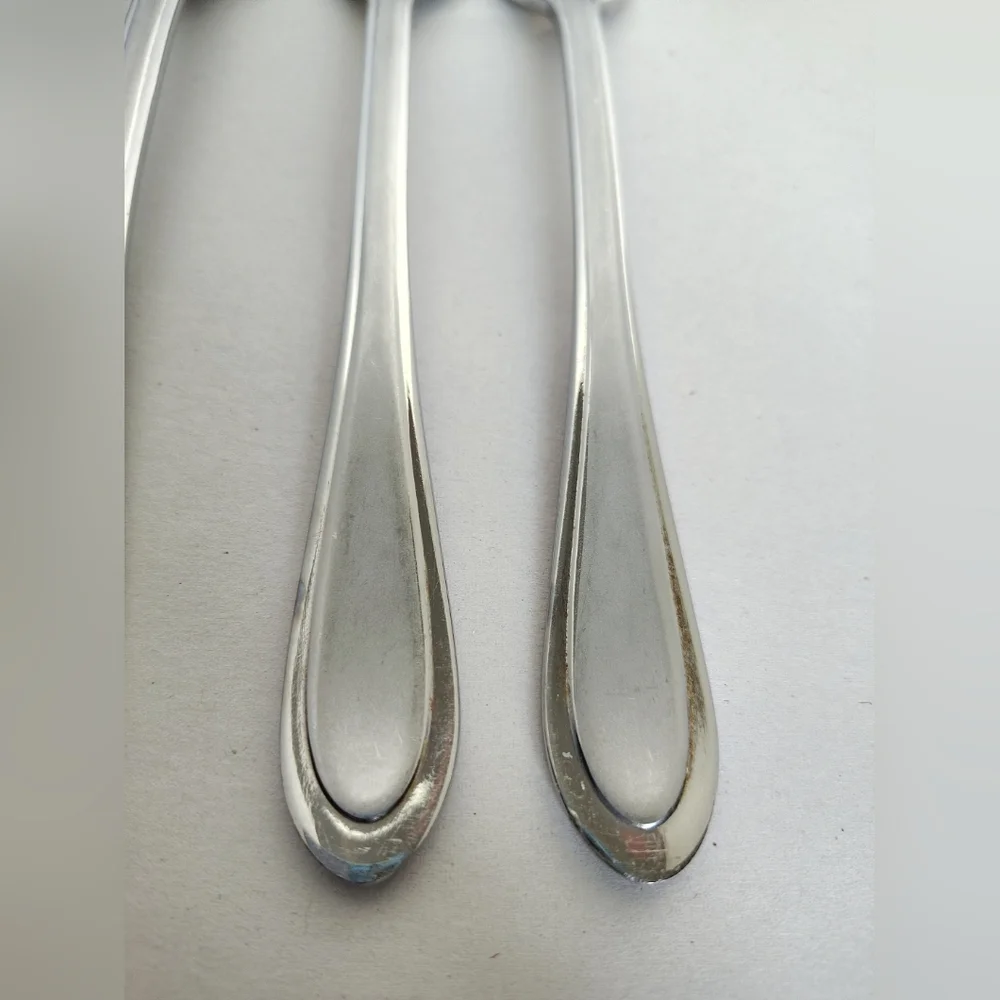 Oneida JOANN JOANNE DINNER FORKS Set of 4 Stainless Frosted Glossy Flatware @